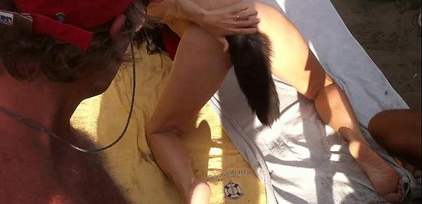  Eva Sumisa. Exhibida por mi Amo en la playa como una zorra. La Tejita -Tenerife